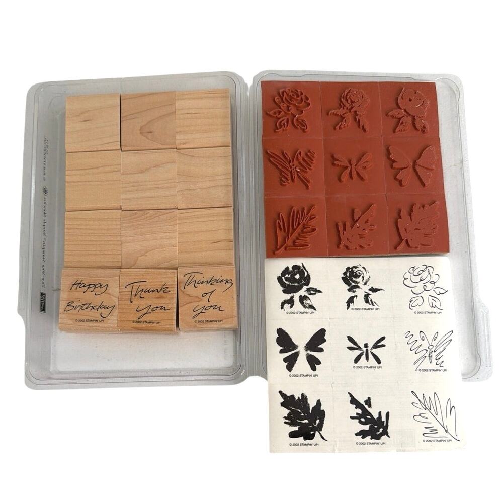 Stampin’ Up set of 12 rubber stamps simple sketches collection